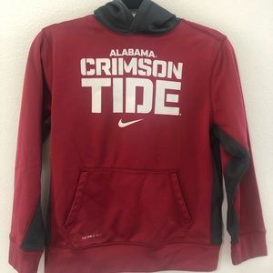 Nike therma-fit hoodie, red w/gray trim, boys L